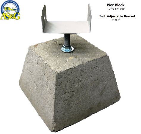 concrete pier blocks adjustable bracket